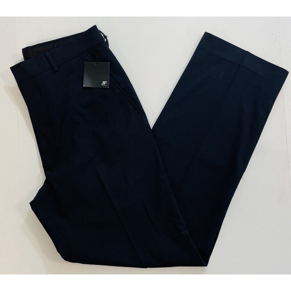 J.FERRAR pants men's size 32 x 32 navy flat front office pants $80 NEW (tt1)